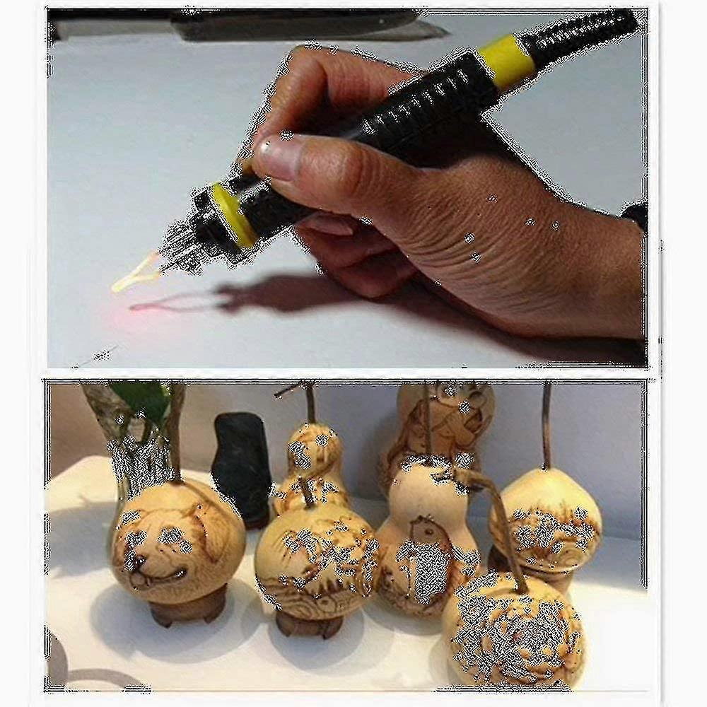 60w Digital Display Pyrography Pen Set Burning Pen Rubber Craft Tool
