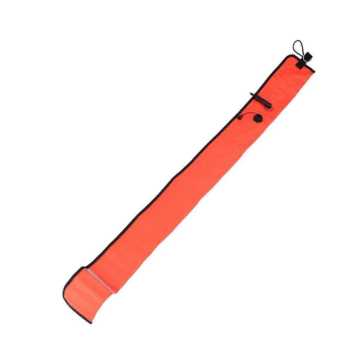 1m Scuba Diving Surface Marker Buoy Signal Tube Safety Visibility Float Signal Tube Red