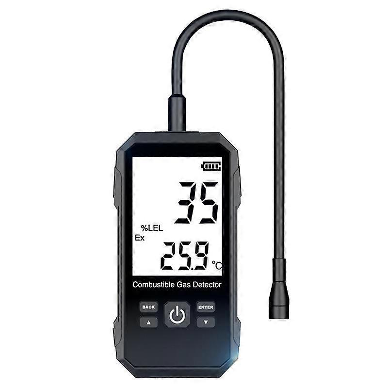 Gas Leak Detector Analyzer Methane Combustible Natural Tester Sound Double Alarm LCD Alcohol Gas Le