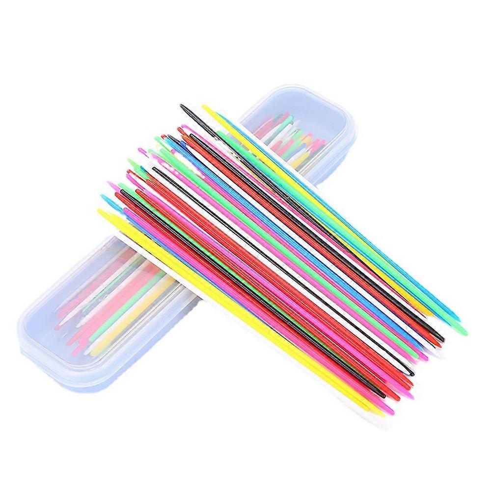 120Pcs Plastic Game Pick Up Sticks With Box Classic Colorful Sticks For Fun Family Parent-Child Interactive Games Toy