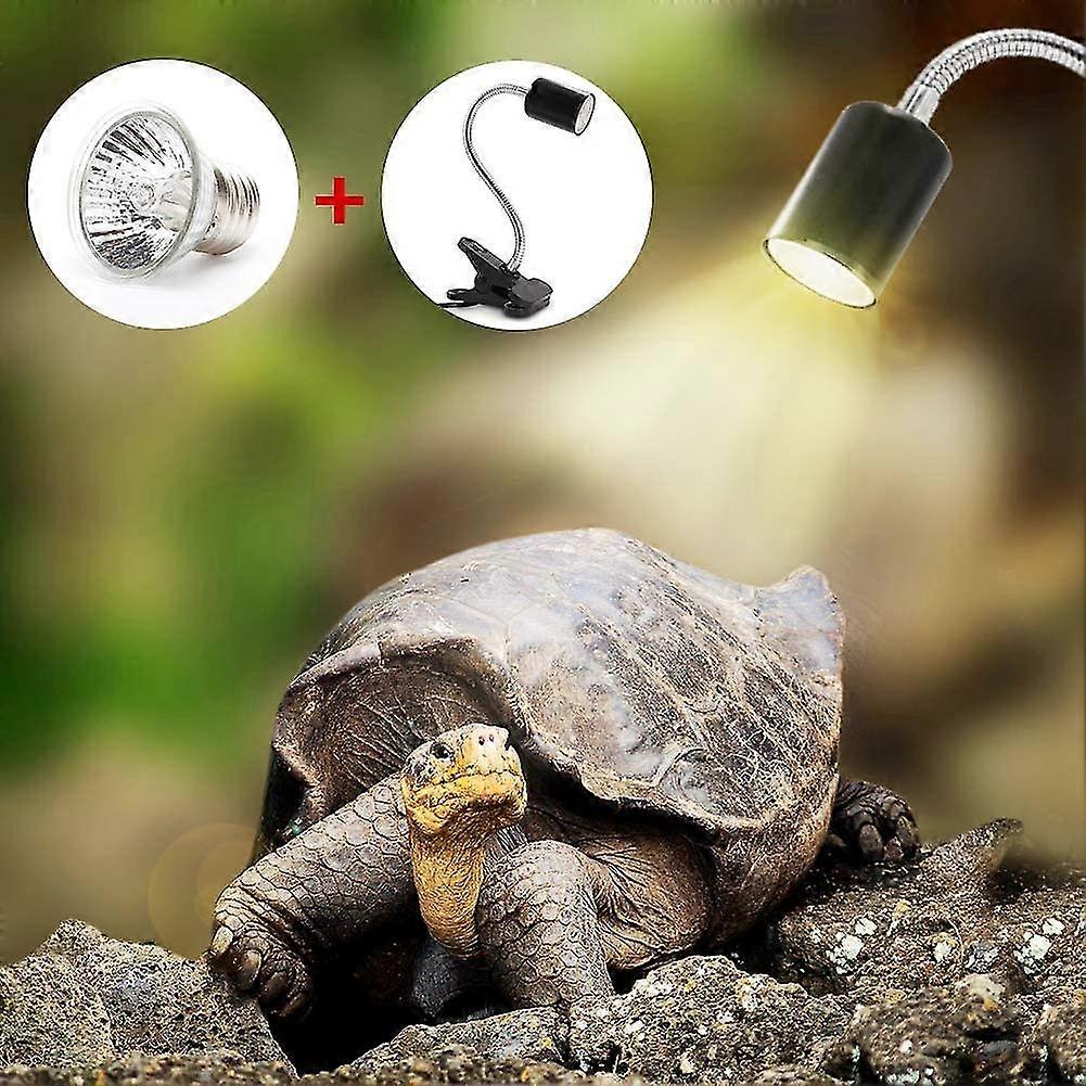 Reptile Lamp Tortoise Lamp Aquarium Heater Lightings 25w Uva Uvb With Long Base 360 Rotation For Reptiles And Amphibians[energy Class A+]