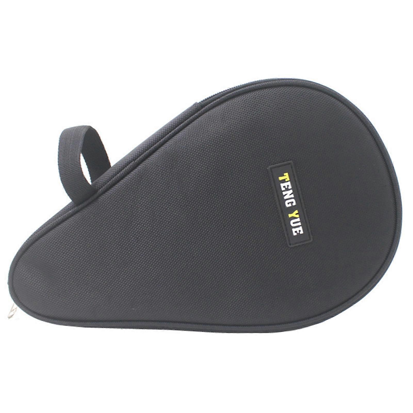 Table Tennis Bag External Pocket Hold 3 Balls Metal Zipper Oxford Cloth Multifunctional Storage Portable Ping-Pong Racket Storage Holder Tennis Access