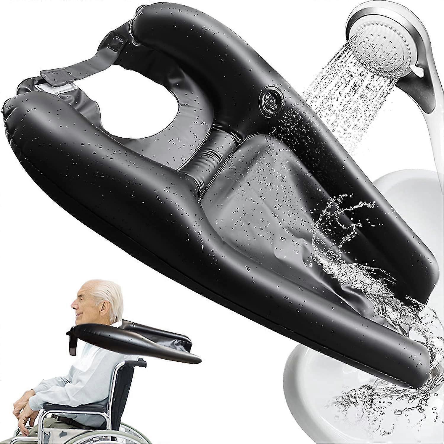 Shampoo Basin Shampoo Tray Basin For Washing Black Pvc Hair Wash Basin Portable Shampoo Basin Hair Wash Basin For Disabled People Bedridden Seniors