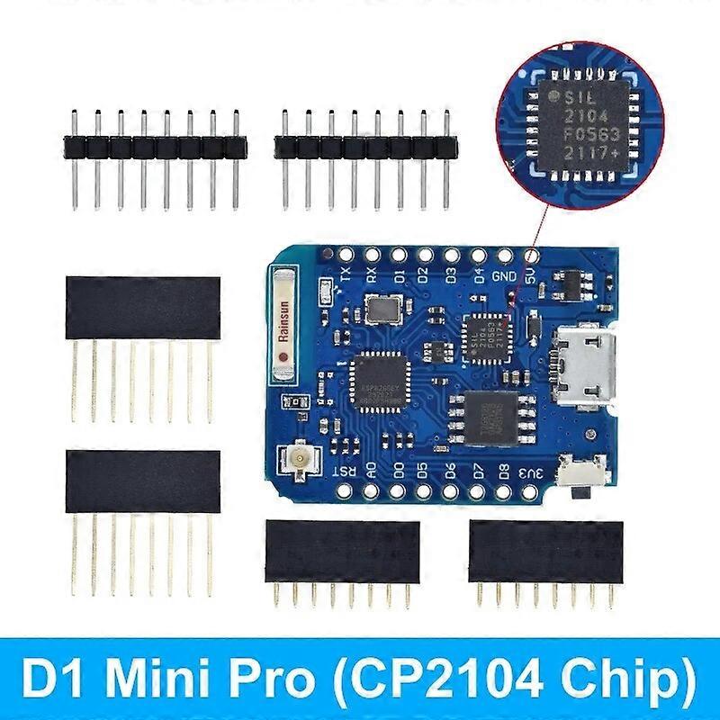 WEMOS D1 Mini Pro 16M byte extern antennkontakt NodeMCU baserad ESP8266 CP2104 CH9102 WIFI utvecklingskort för arduino
