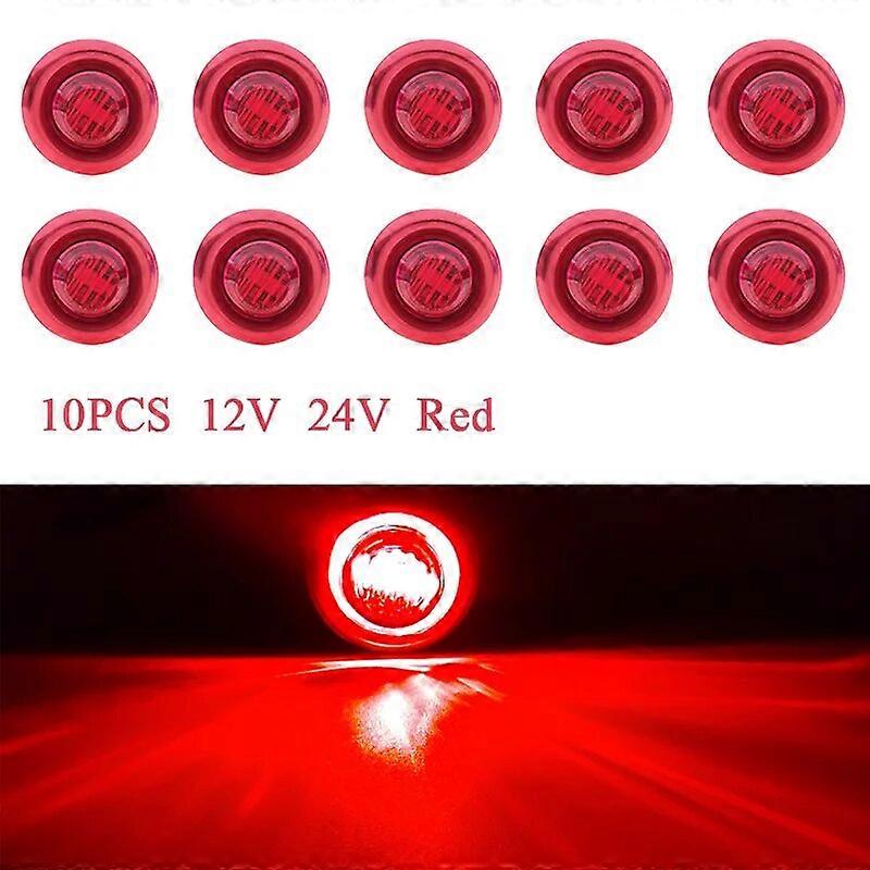 10X 24V 12V Round White Marine Boat Transom LED Stern Light LED Tail Lamp Waterproof IP67 Side Marker Courtesy Lights Blue