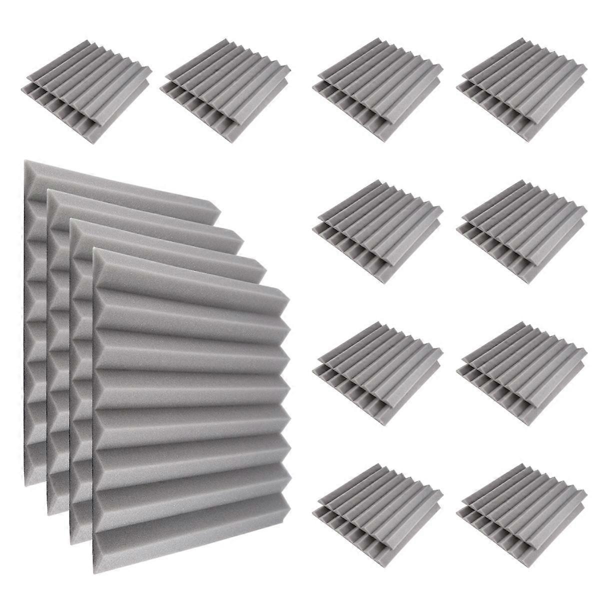 24枚パック 1インチ x 12インチ x 12インチ 防音フォームパネル 吸音断熱材 レコーディングスタジオ、ゲームルーム用