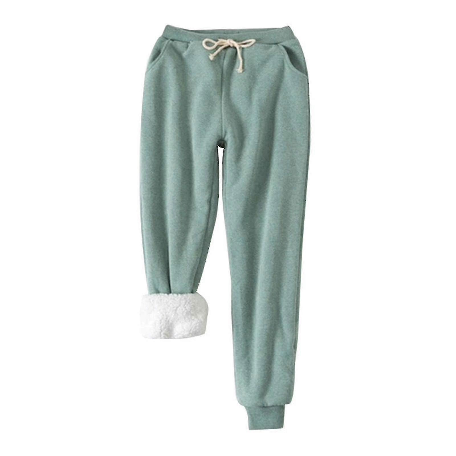 Comfy Sweat Pants Efterår Vinter Kvinder Fleece Joggingbukser Bukser Afslappet Tyk Fløjl Løs Kashmir Joggingbukser Træningsdragt