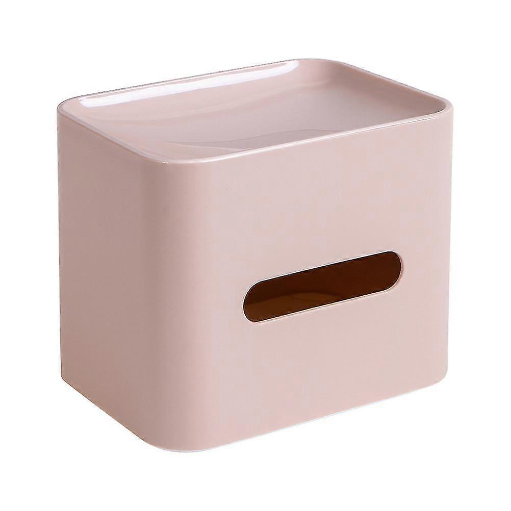 Modern Tissue Box Simple Style Napkin Storage Container Cubic Paper Towel Organizer For Home Bar Office pink