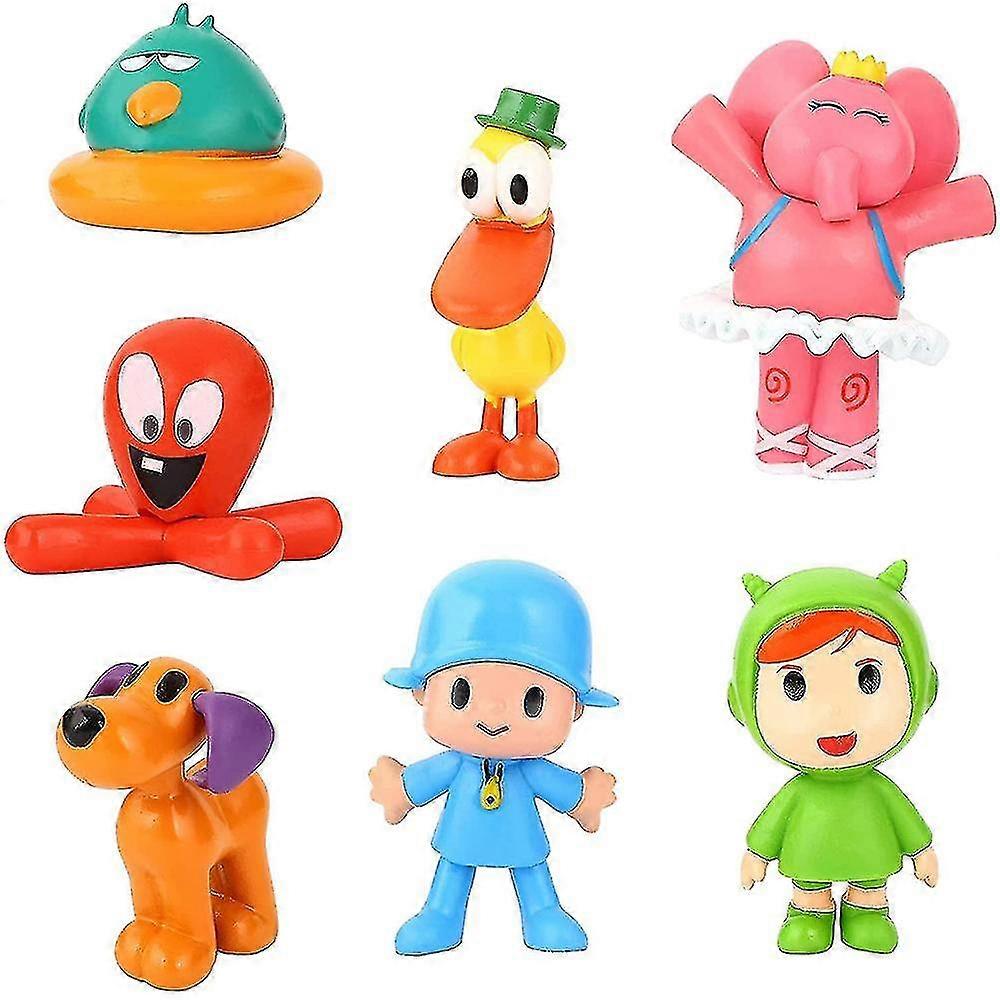 7 قطع / مجموعة Pocoyo اللعب البسيطة Pocoyo الأشكال اللعب، نموذج دمية الجدول الديكور اللعب مجموعات هدايا الأطفال [hy]