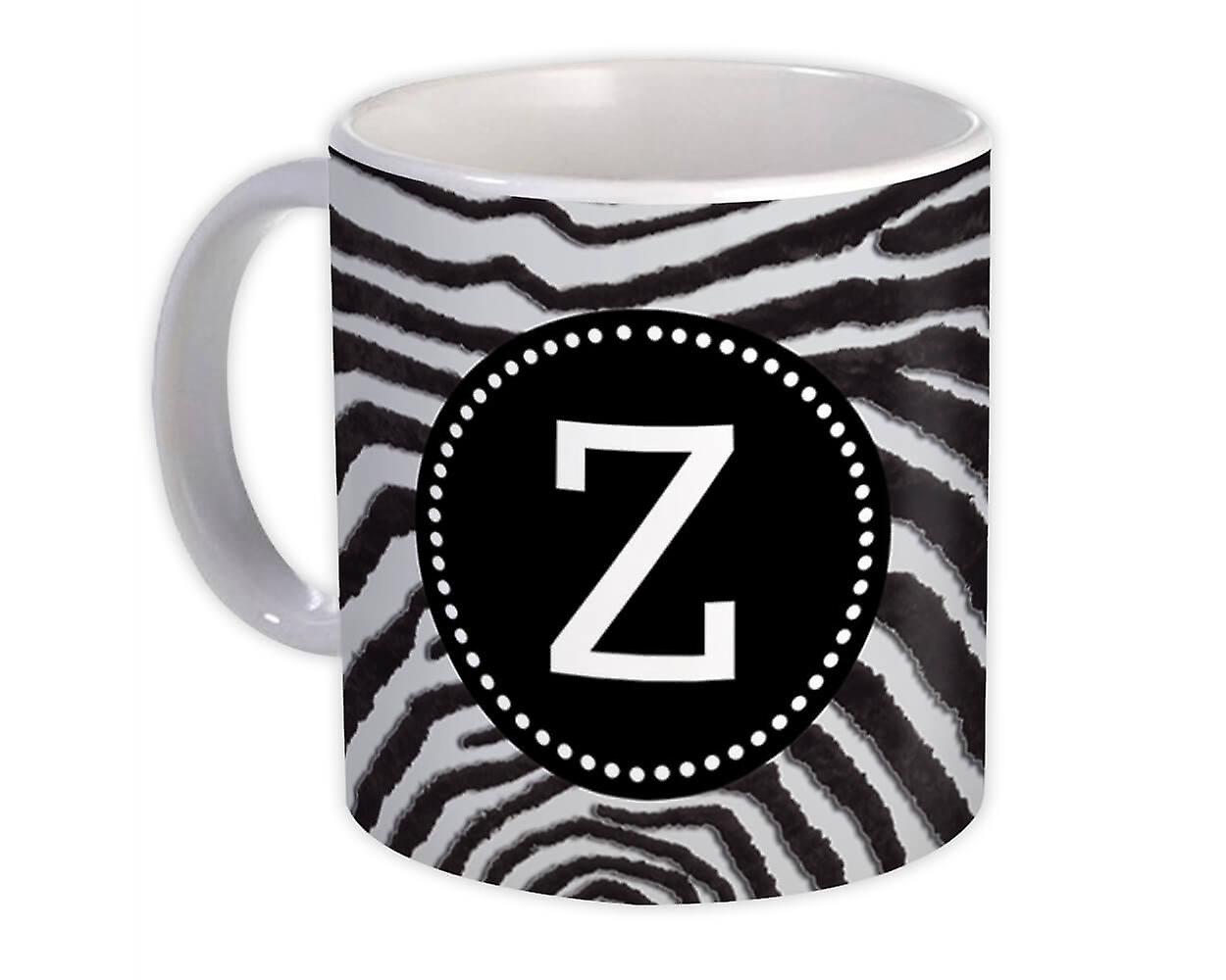 Geschenkbecher: Monogramm Buchstabe Z Zebra