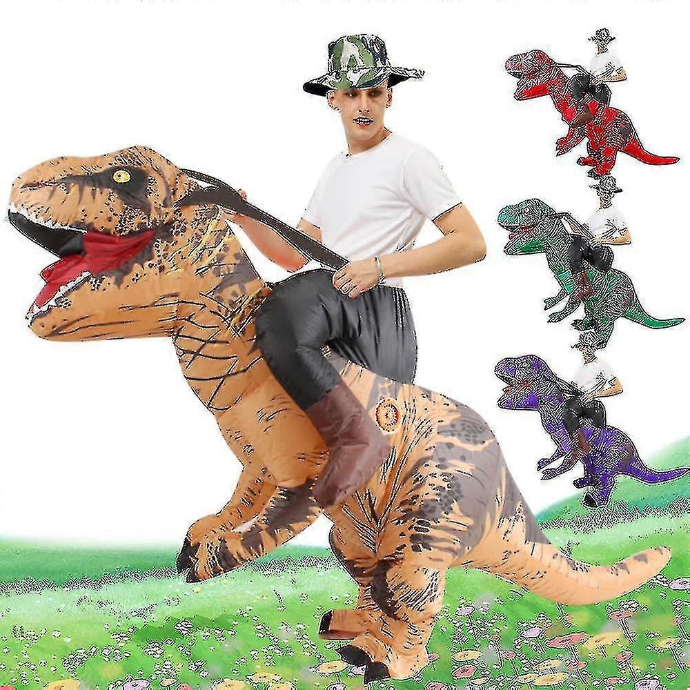 Halloween Ride Adult T-rex Dinosaur Costume Festive Party Funny Cosplay Inflatable Costume