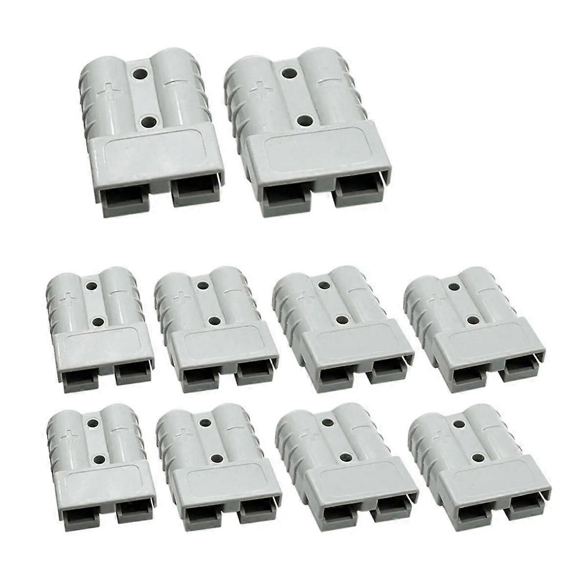 10PCS Anderson Style Plug Connector 120A with Anderson Handle Forklift Battery Charging Quick Connectors Kit Gray