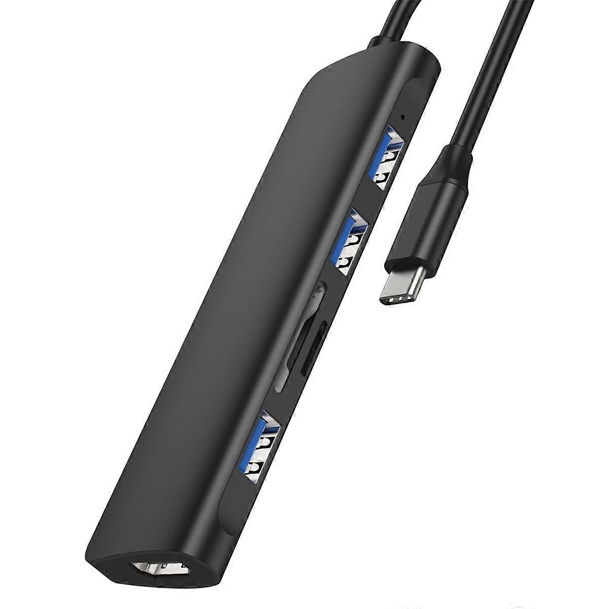 6-IN-1 USB 3.0 Typ-C-Hub für USB-C bis 4K -kompatibler SD/TF-Kartenleser-Daten-Hub-Splitter