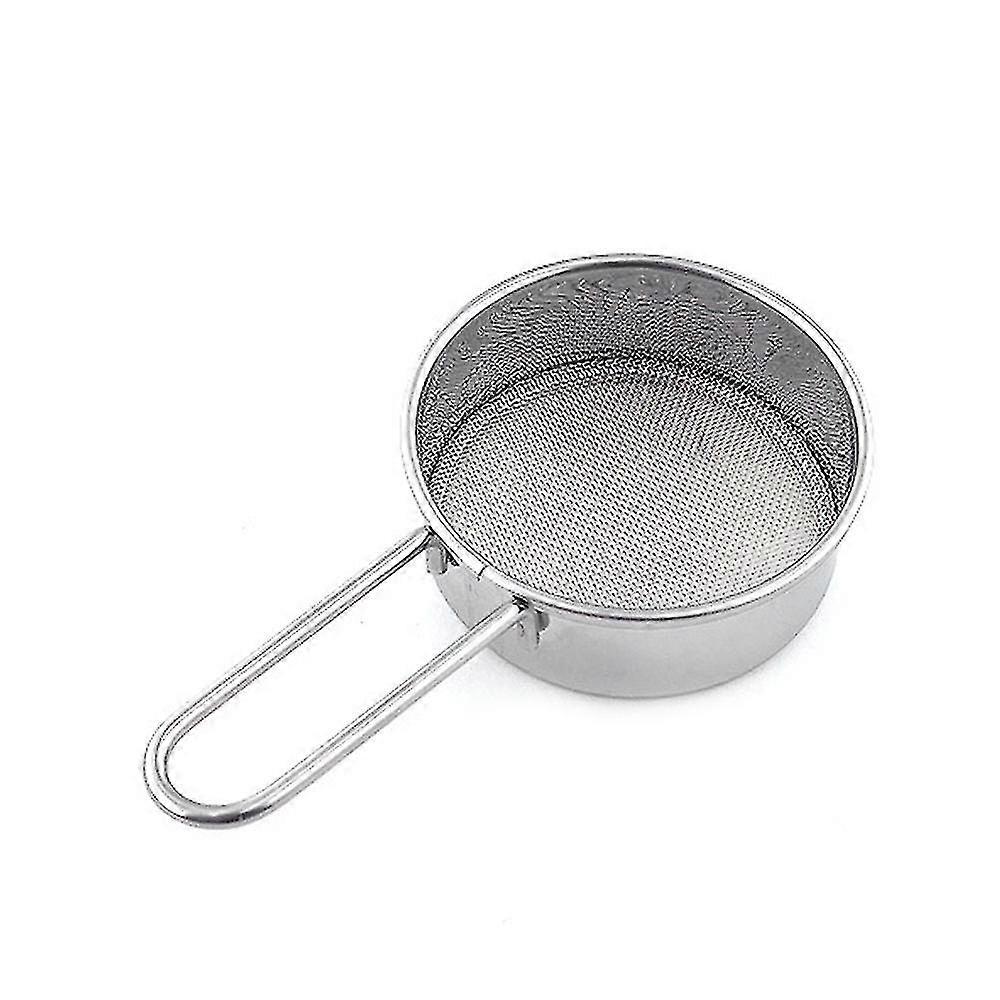 Flour Sieve Handheld Shaker Mesh Sieve (silver) (1pcs)
