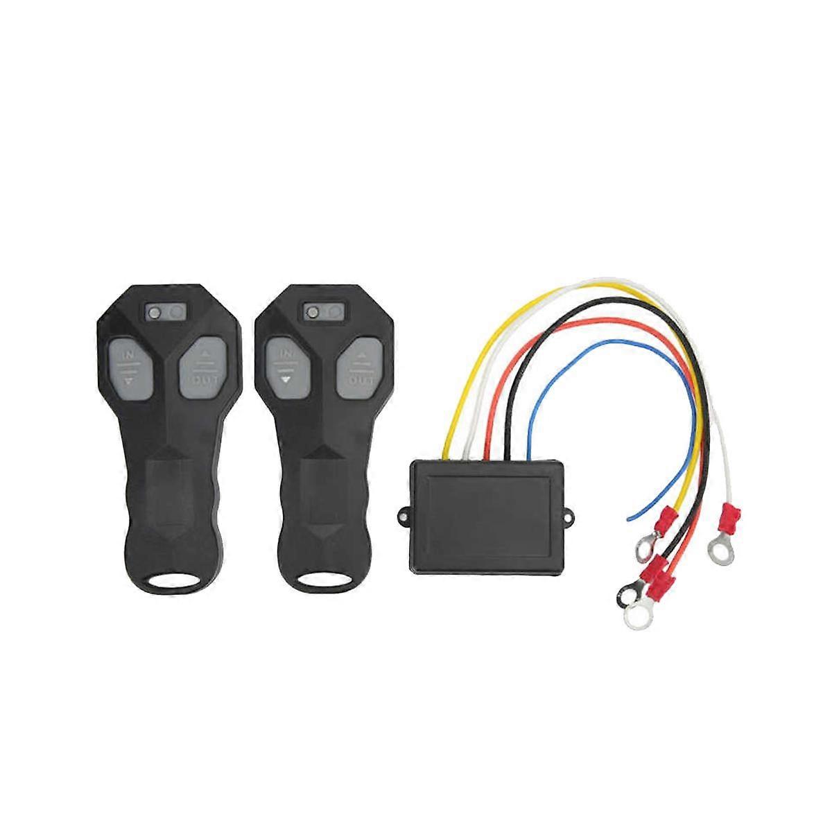 Wireless Winch Remote Control Kit Sealing Rubber Button Winch Controller for Car ATV Truck Vehicles
