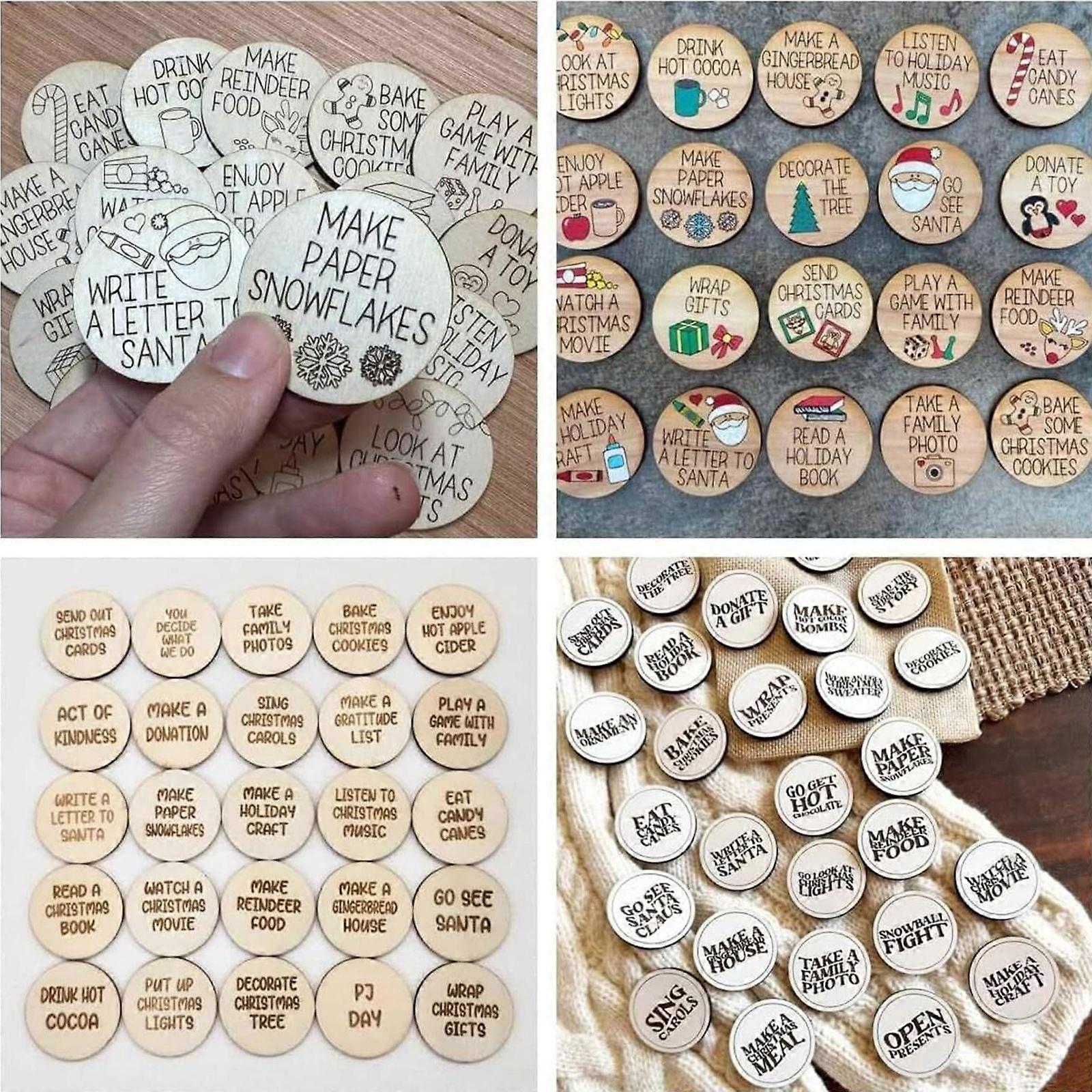 Weihnachts-Countdown-Token-Set | Weihnachts-Adventsmarken | Countdown zu Münzen