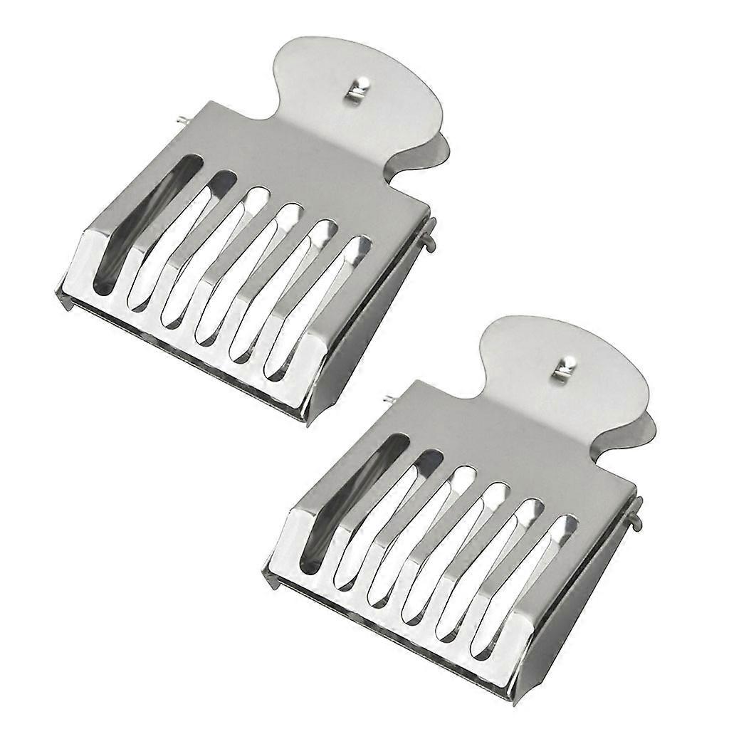 2 قطعة الفولاذ المقاوم للصدأ تربية النحل الملكة النحل الماسك قفص وسم كليب مربي النحل AP