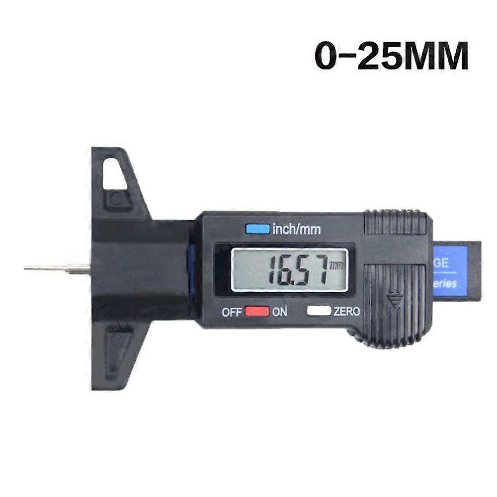 Car Digital Tyre Tire Tread Depth Tester Gauge 0-25.4mm Meter Measurer Tool Caliper LCD Display Tpms Tire Monitoring System