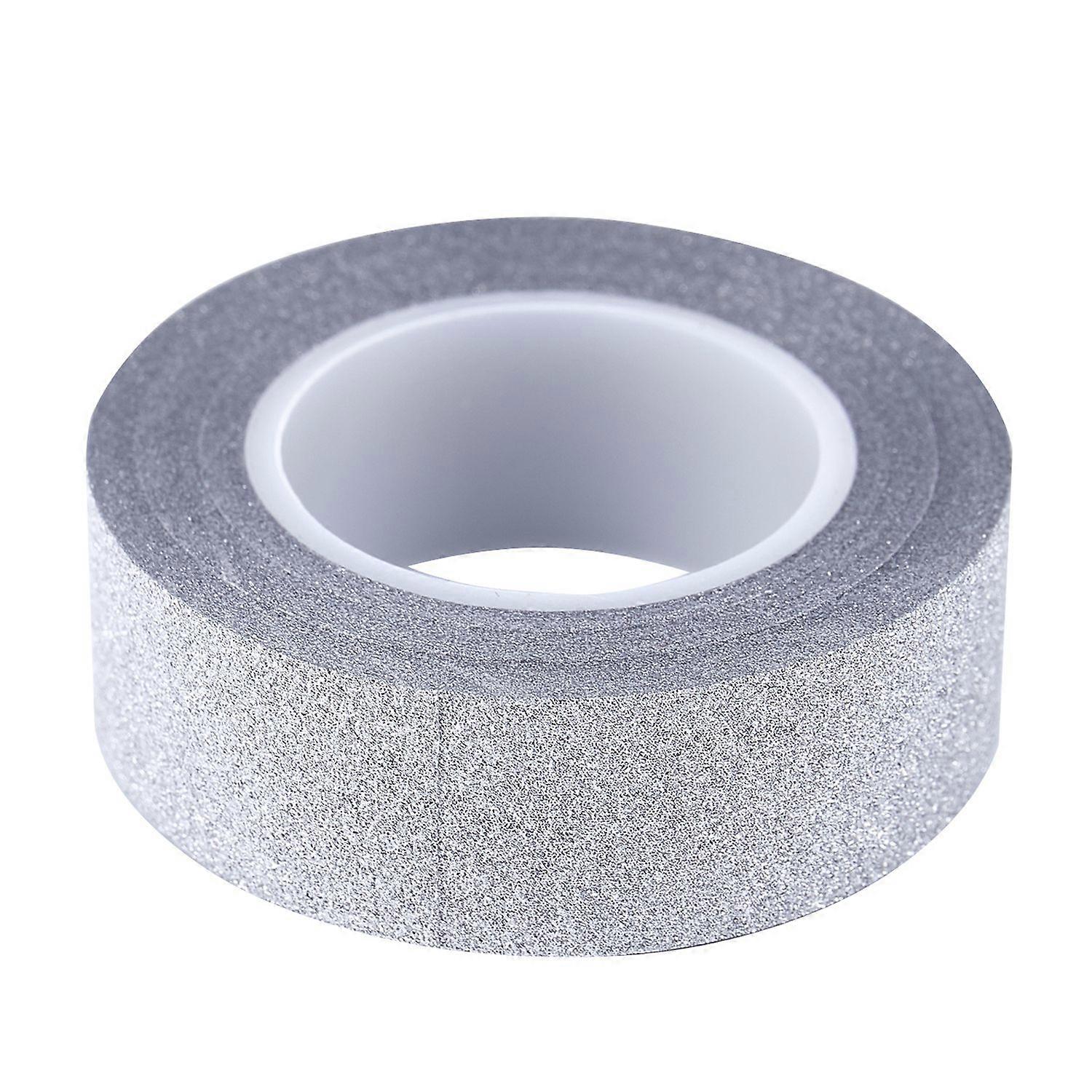 10M Glitter Tape Stick Self Adhesive Sticker Label Decorative Paper DIY silver