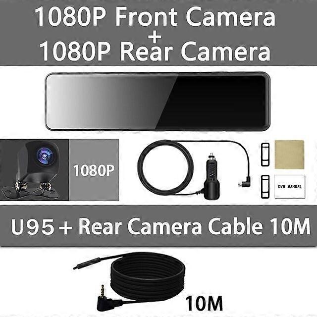 NEW Car Dvr Mirror Dash Cam Dual Lens Dashcam Car Camera Full Hd 1080P Drive Recorder Stream Media Rear View IPS Screen Mirror