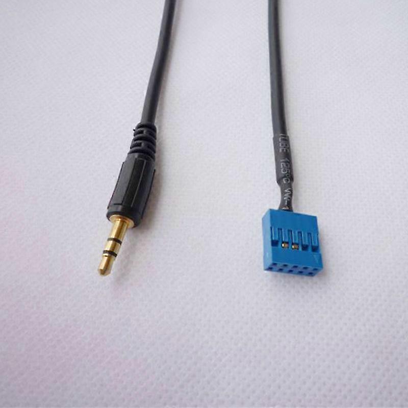 Input Mode Auxiliary Cable For BMW E46 98-06 Interface 3.5mm AUX Car Replacement Blue 10Pins Durable Practical