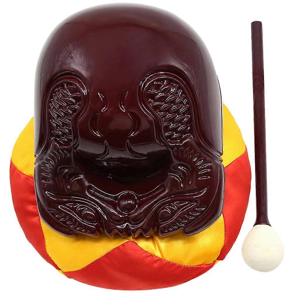 1 Set of Buddhist Percussion Wooden Knocker with Stick Professional Buddhist Instrument