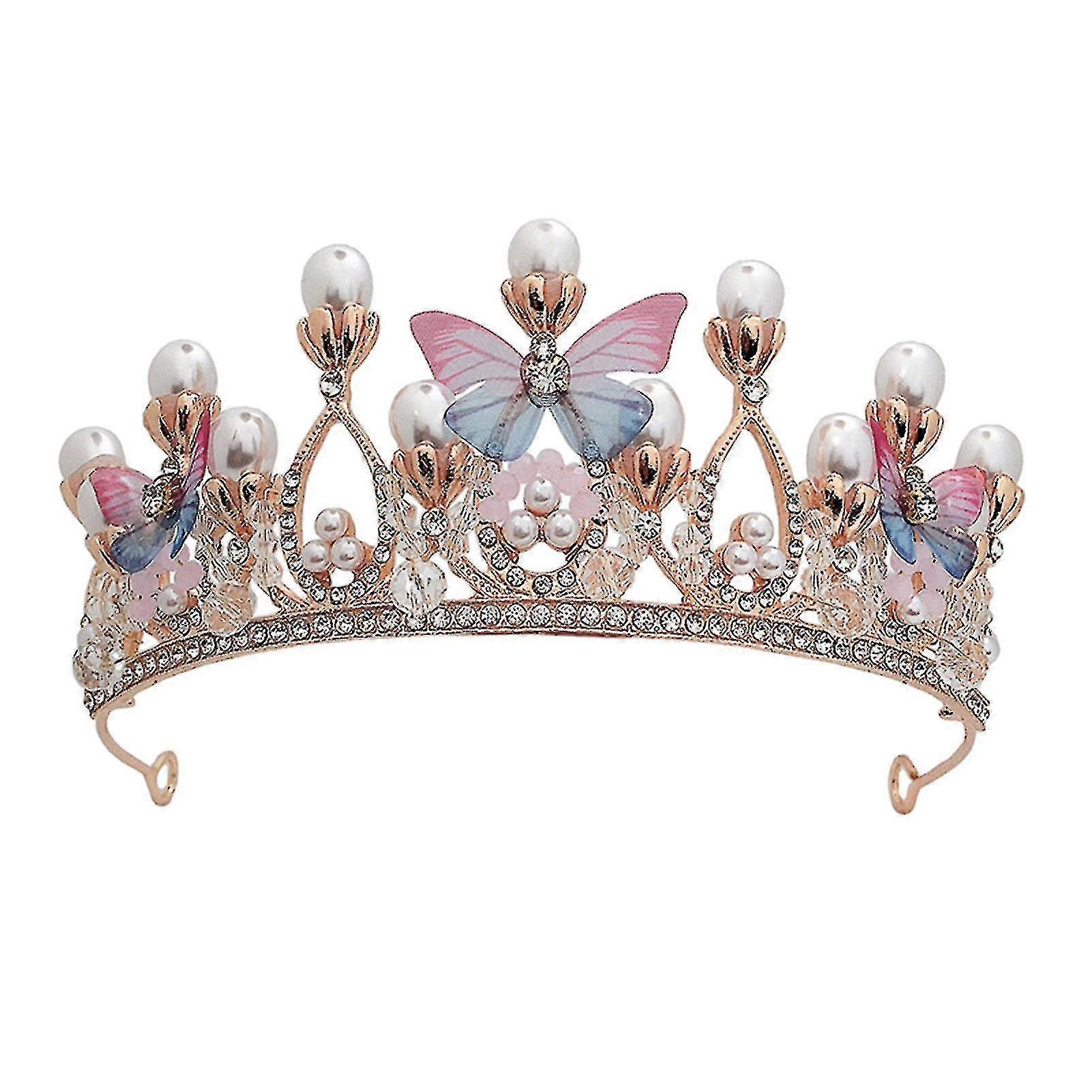 女の子のためのクリスタルパールプリンセスコスチュームクラウン