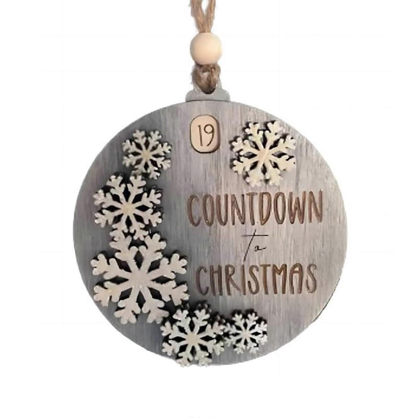 Countdown to Christmas Sliding Ornament to Make It Turn and Count Down Xmas Deco,100% New