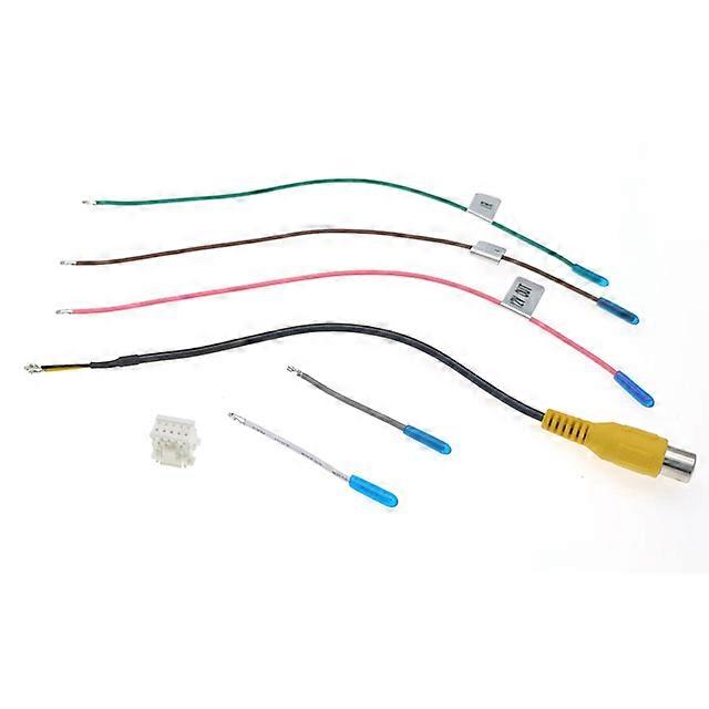 Universal 10 Pin Bluetooth Transmitters Car RCA Rear View Camera Video Input Wifi Cable Adapter Wiring Connector Android Navigation Radio DVD