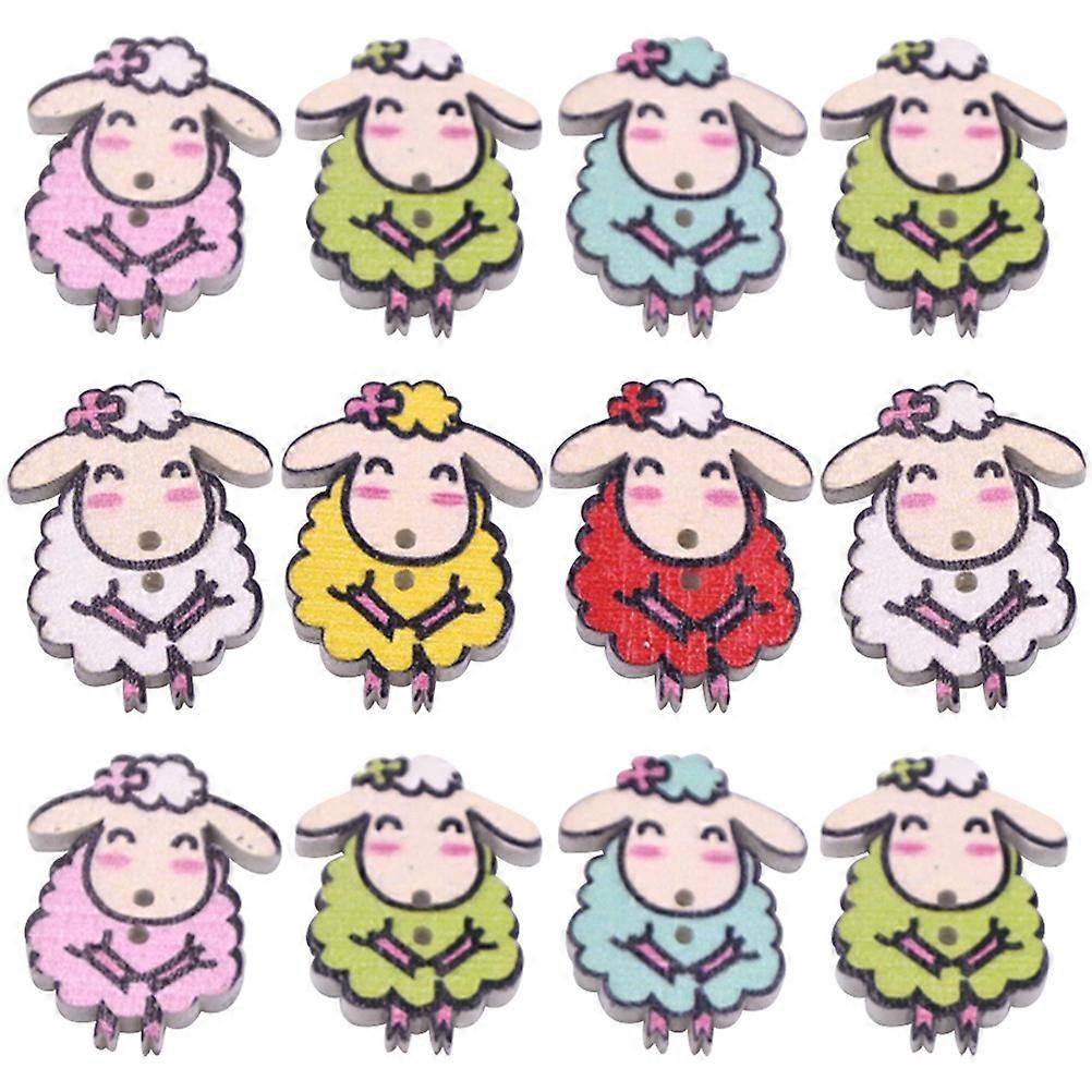 50Pcs Cartoon Sheep Button DIY Decorative Clothes Button for Sewing Knitting