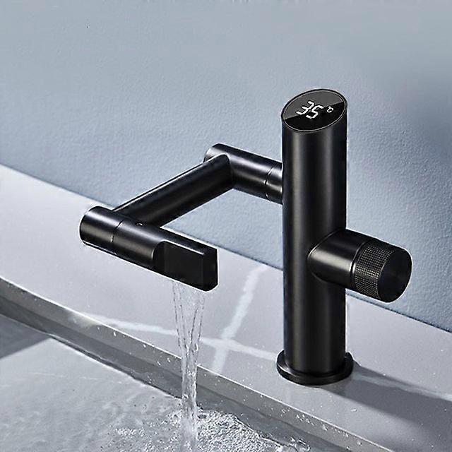 NEW Digital Display Basin Faucet Water Tap Bath 360 Degree Swivel Bathroom Faucet Single Handle Sink Tap Mixer Hot and Cold