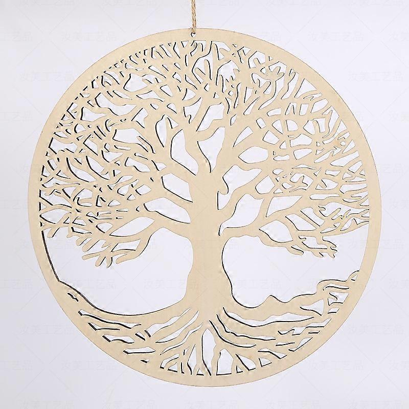 Tree of Life Wall Decor Wooden Hanging Artwork Home Decor Wooden Tree of Life Pendant Decoration11*11 in