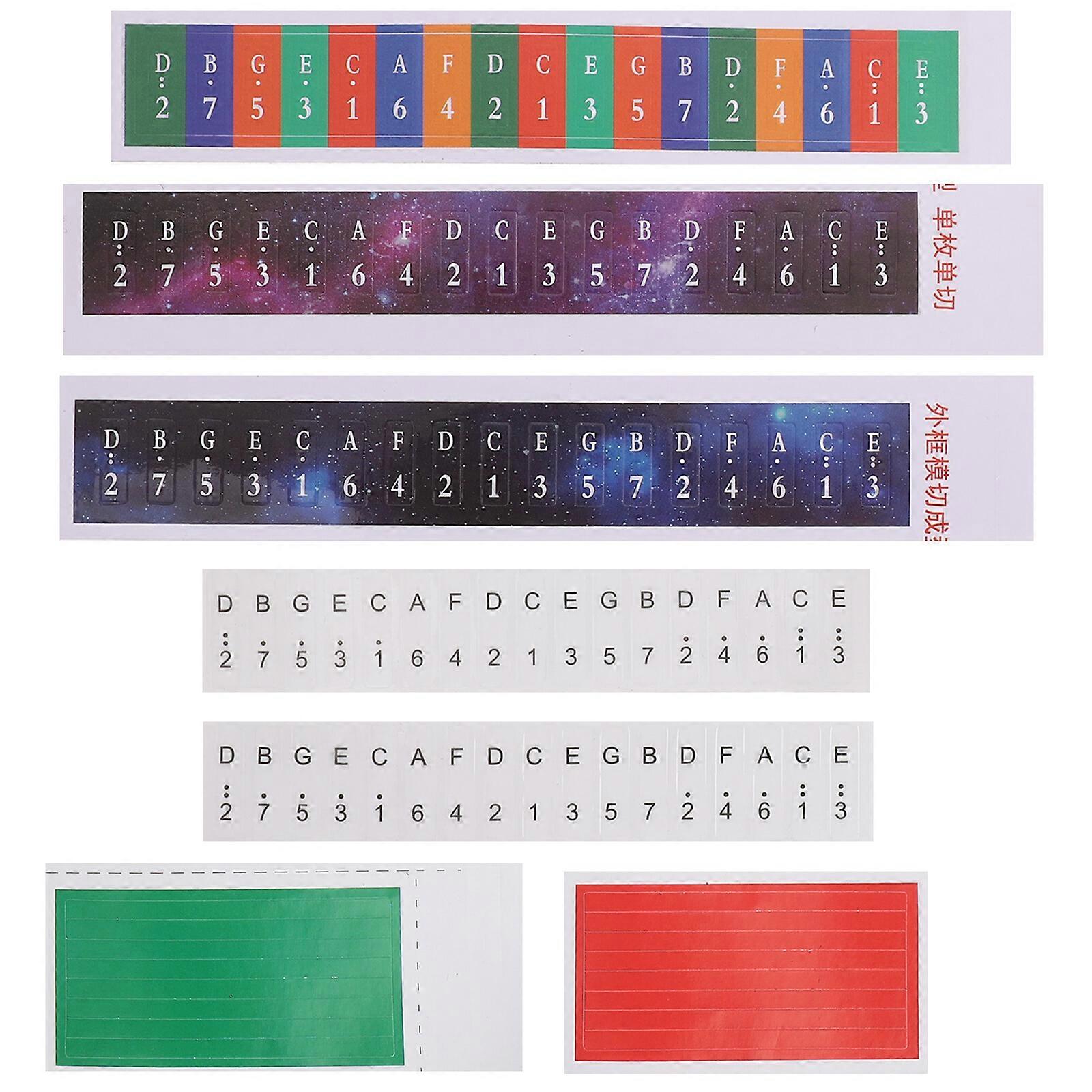 5 Sets Professional Thumb Piano Note Stickers Beginner Training Reminder Sticker
