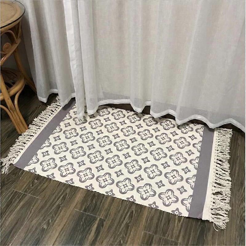 India Style Cotton Tassel Soft Door Mat Carpets For Living Room Bedroom Kid Room Rugs Table Floor Door Mat Simple Hot Area Rug
