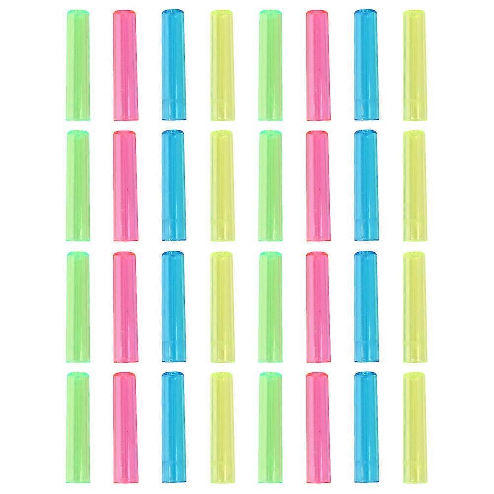 50Pcs Transparent Pencil Caps Plastic Pencil Protective Lids Pencil Students Stationery