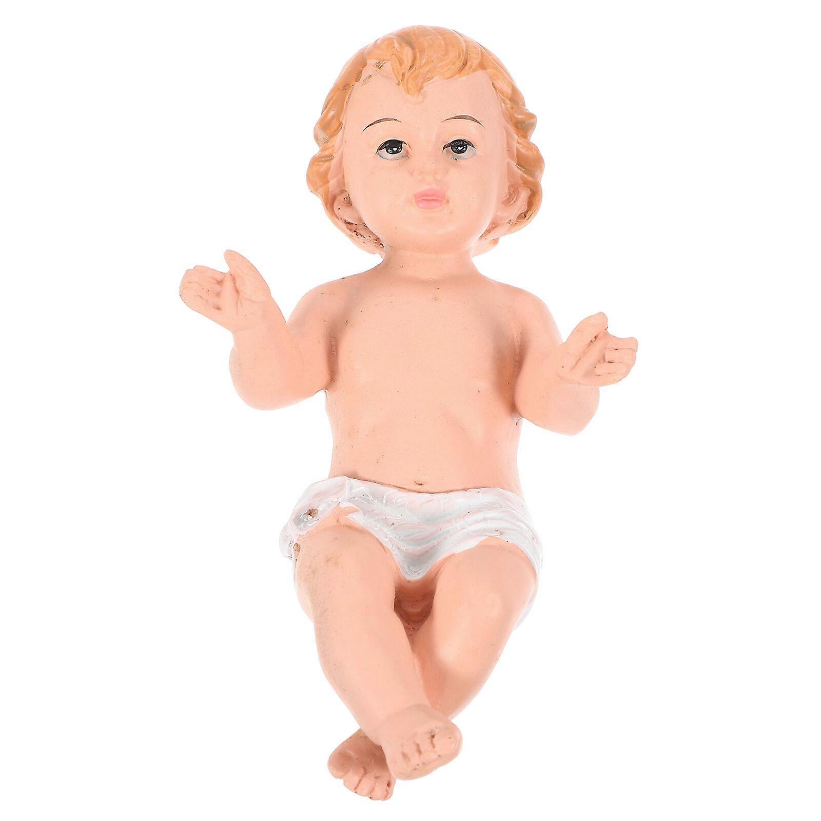 Baby Jesus Statue Resin Baby Jesus Sculpture Ornament Jesus Figurine Decoration