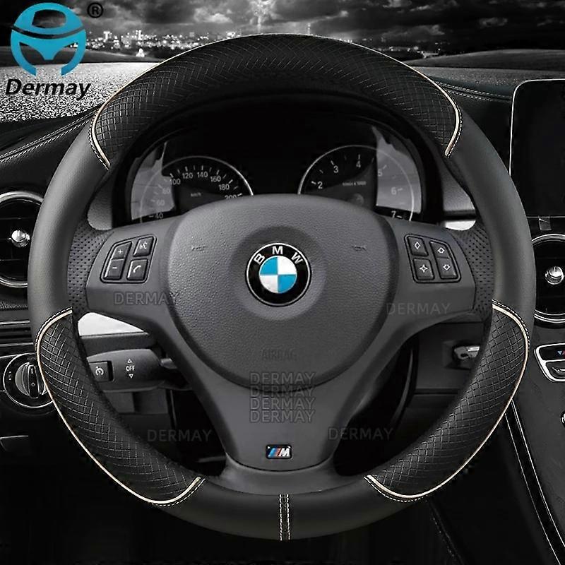 για BMW Serie 1 E81 E82 E87 E88 F20 F21 F40 F52 PU Δέρμα DERMAY Κάλυμμα τιμονιού αυτοκινήτου Auto Αξεσουάρ Γρήγορα