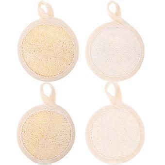 4 stk Exfoliating Face Scrubebr Facial Scrub Pads Facial Loofah Scrubber Exfoliator for kvinner