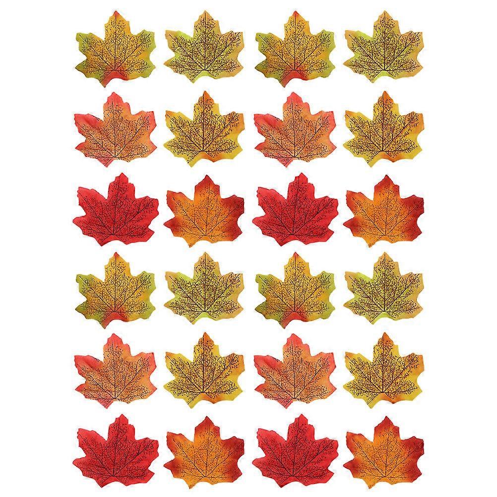 1 bag of Fake Maple Leaf Decoration Simulation Autumn Maple Leaf Model Party Favors