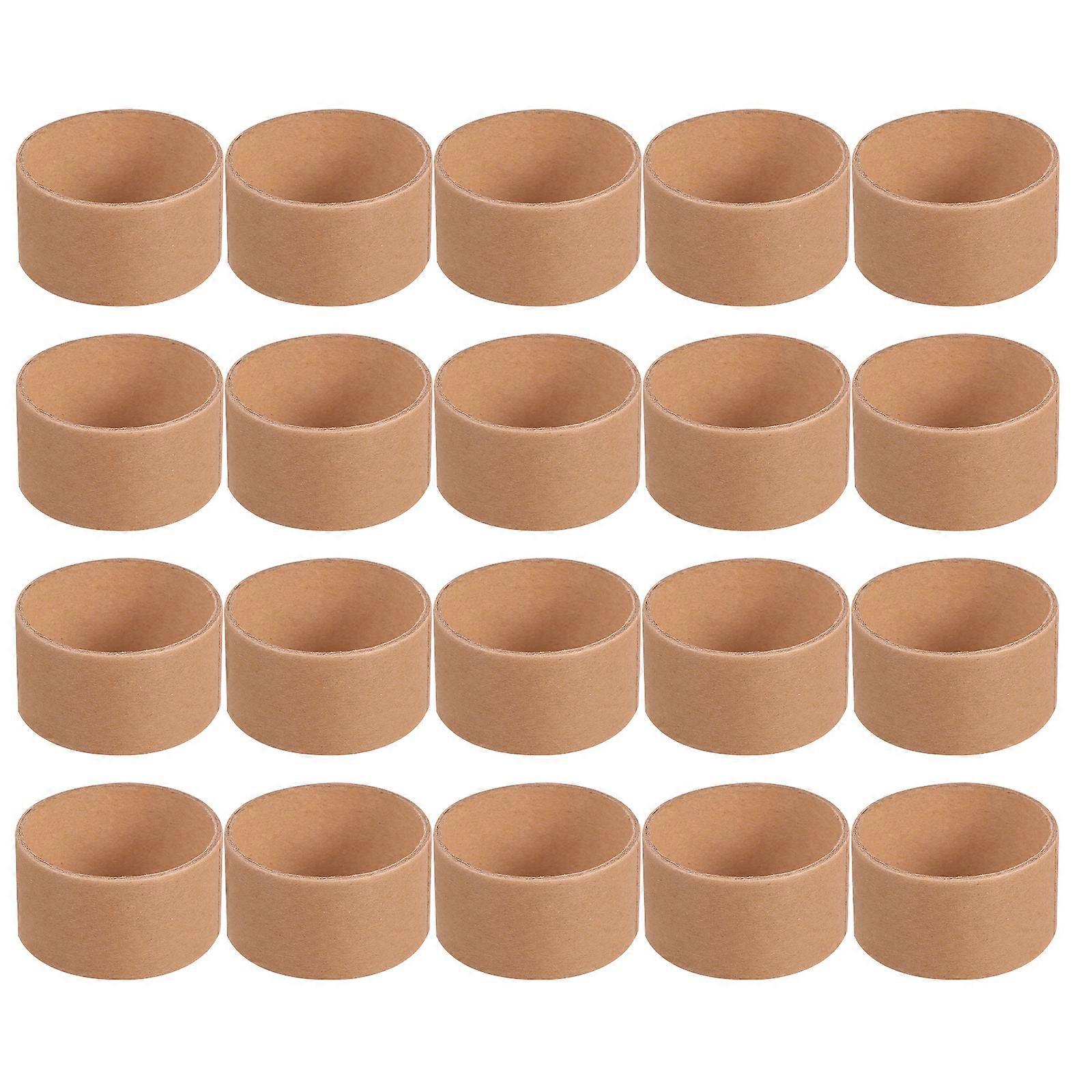 20Pcs Children DIY Craft Paper Rolls Round Brown Painting Cardboard Tubes