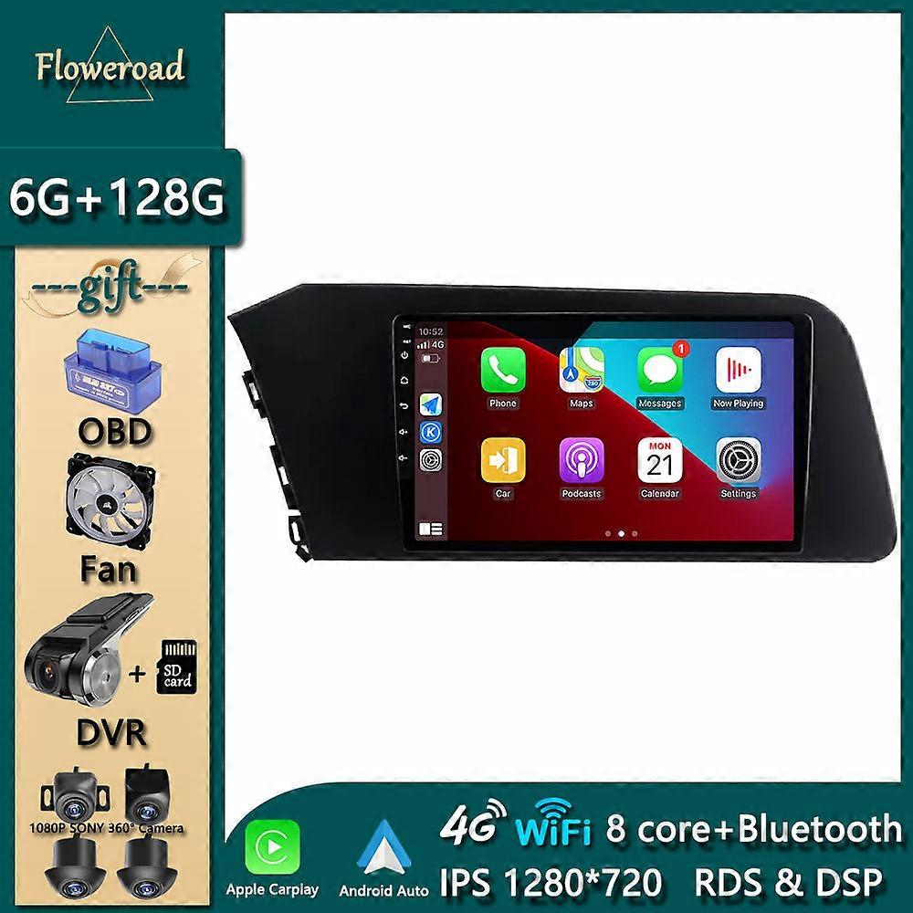 Head Unit 4G Carplay Auto For Hyundai Elantra VII CN7 2020- 2021 Car Android 12 Navigation GPS Radio Multimedia Player IPS Video