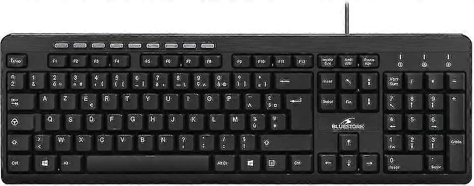 Clavier Tendu Filaire  Elgant Avec 10 Raccourcis Multimdia  Compatible Windows  Azerty Francais