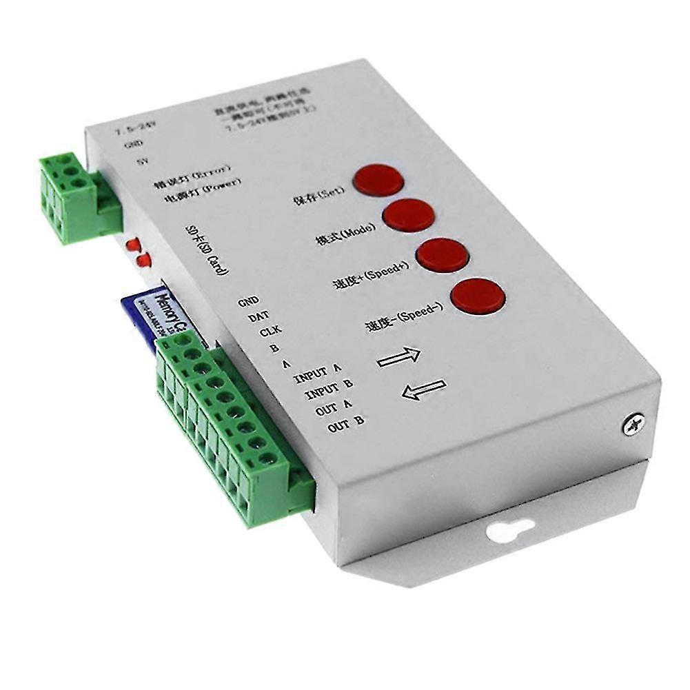 Rgb Led Controller T1000s SD-kort 2048pixels Controller til Ws2801 Ws2811 Ws2812b Sk6812 Lpd6803 Dc
