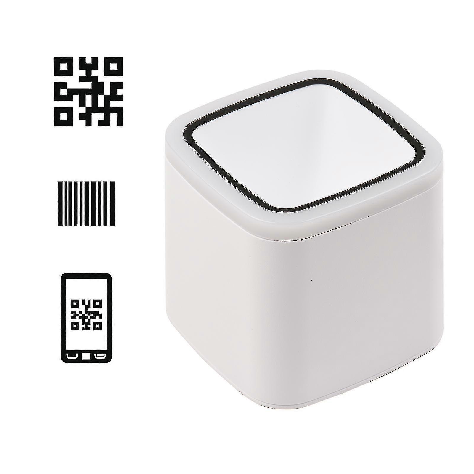 Qr Barcode Scanner Platform Hands Free Usb Wired Barcode Reader Cmos Image Sensor Desktop Scanner Large Scanning Window