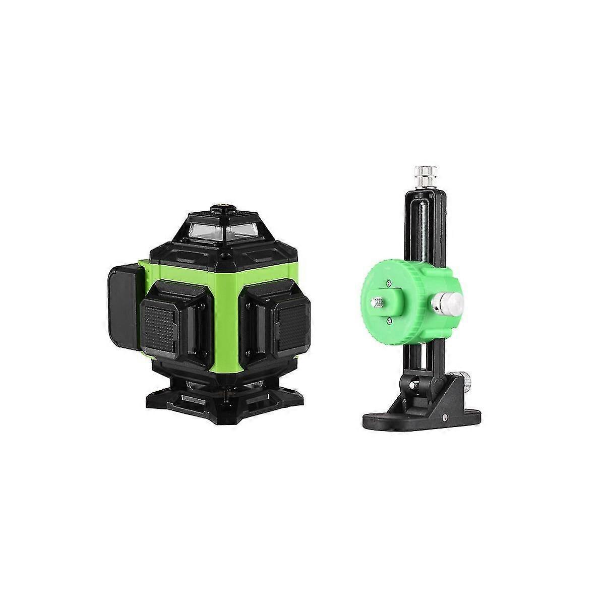 Pracmanu 16 Lines 4d Wireless Remote Control Green Lines Laser-level Self-leveling With 2 Batteries