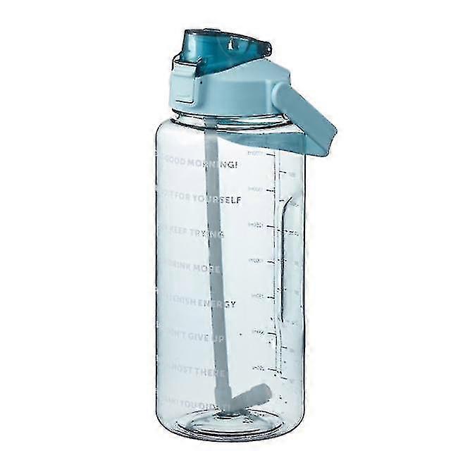 Copo espacial portátil de 2000ml com garrafa de água esportiva de plástico graduada
