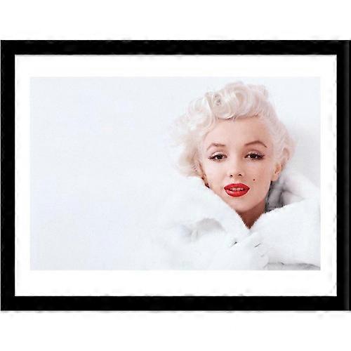 Marilyn Monroe Estampado Enmarcado Blanco