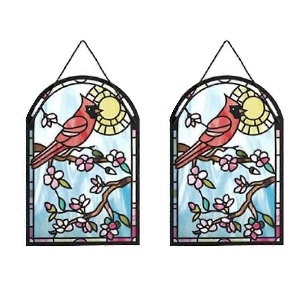 Red Blessing to Have A Mom Like You Bird Suncatcher Card