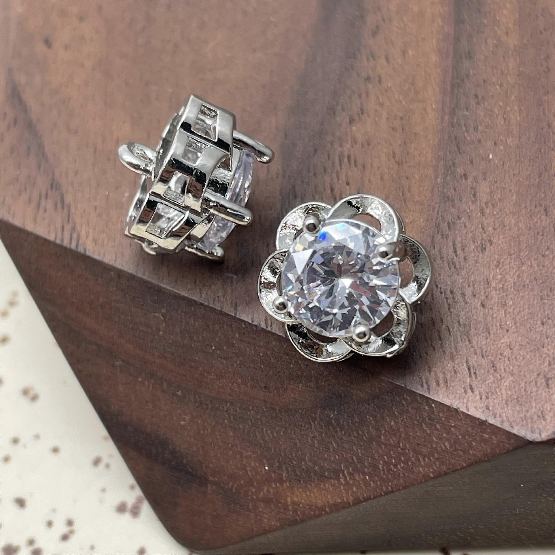 6Pcs Rhinestone Button Crafting Buttons Delicate Buttons Shiny Buttons Sewing Buttons