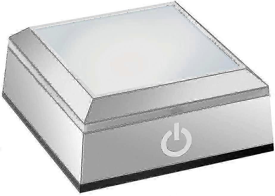 Led Light Base For Crystal 3d Glass Art Colorful Lighted Square Stand Display Plate Flat - JA